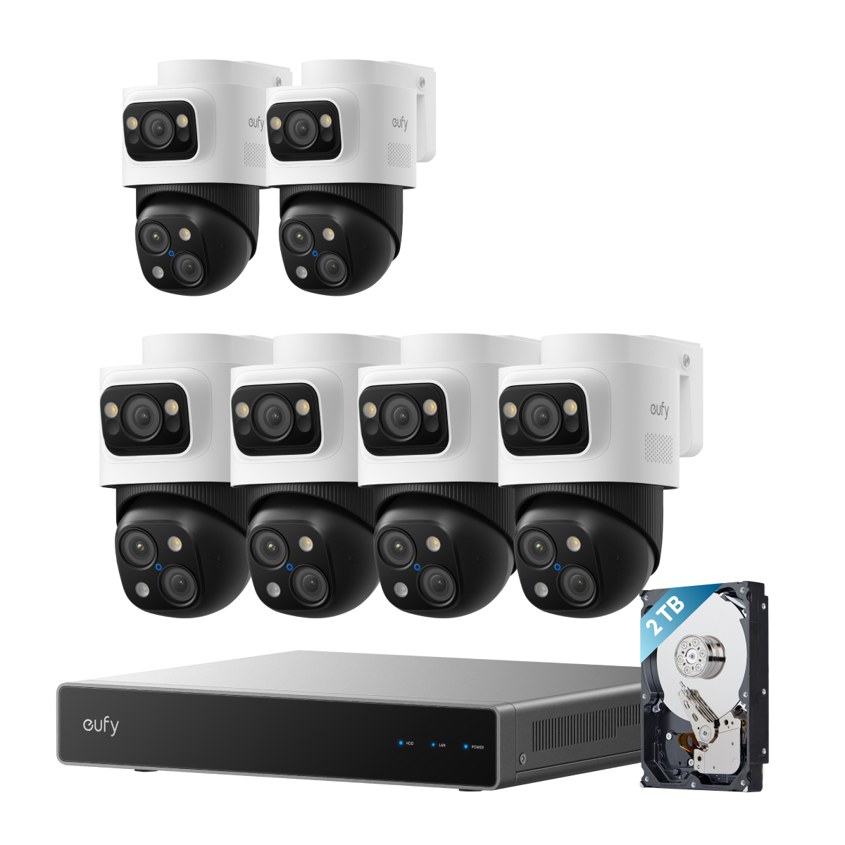 eufy PoE NVR Security System S4 Max + 2 PoE Cam S4 Add-Ons