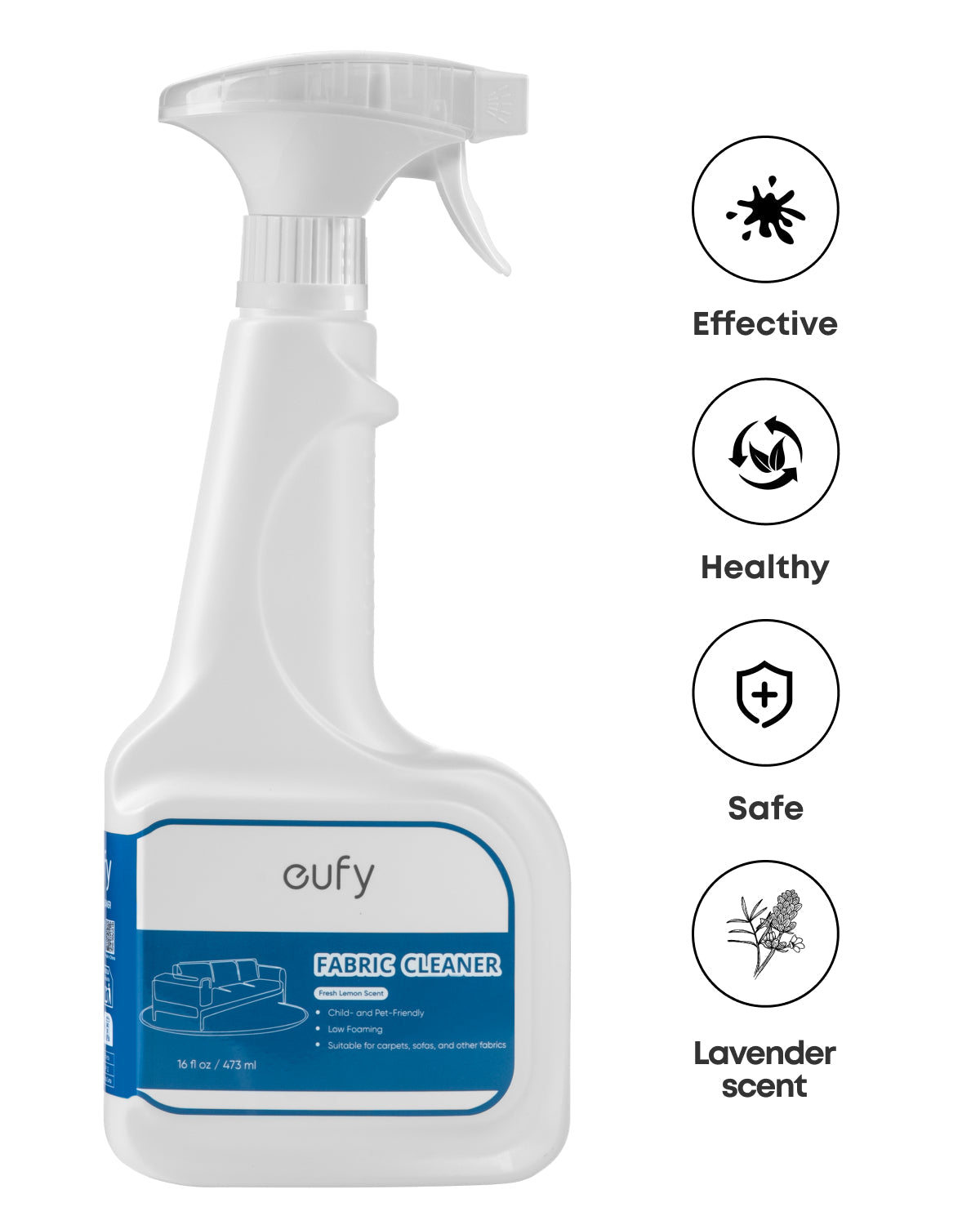 eufy Fabric Cleaner, Ready to Use, 473 ml, Fabric Cleaner, Safe, Compatible with E28