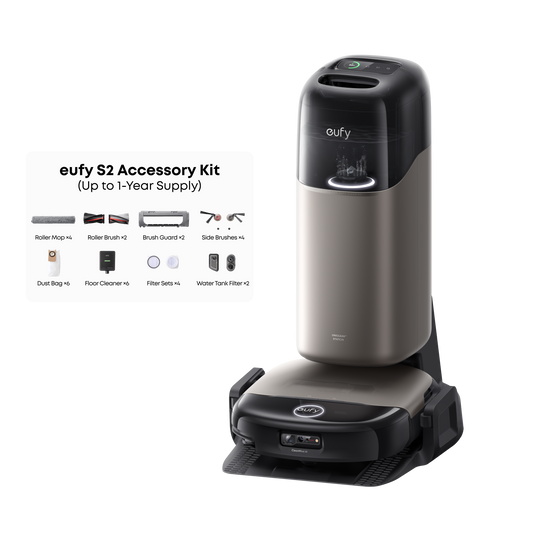 eufy Omni S2 Robot Vacuum and Mop with 1-Year Replacement Kit