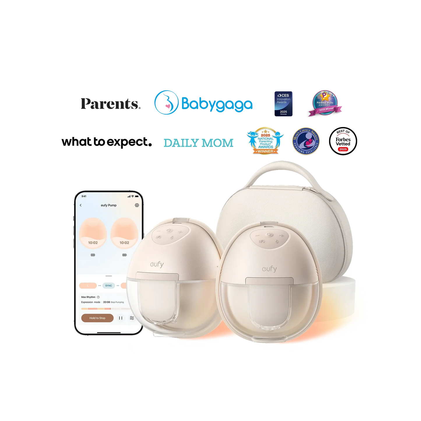 eufy Breast Pump S1 Pro + Original Milk Container (2-Pack)