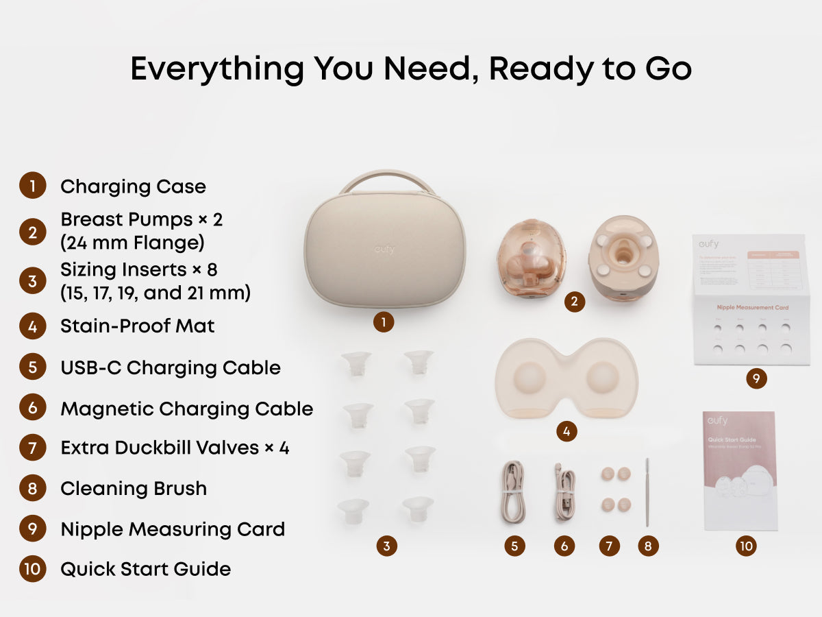 eufy S2 Pro Electric Breast Pump | VibraPump Massage, HeatFlow 2.0, Wireless Charging Case