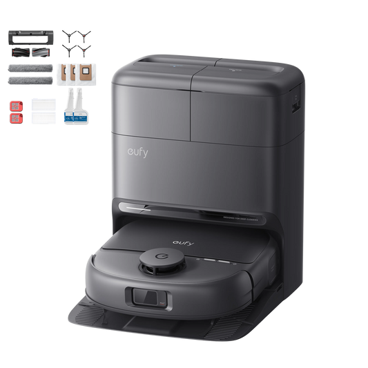 eufy Omni C28 (Black) | Robot Vacuum and Mop with Half-Year Accessory Kit and Floor Cleaning Solution