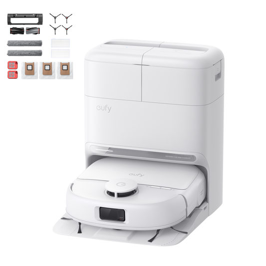 eufy Omni C28 (White) | Robot Vacuum and Mop + Half-Year Accessory Kit & Floor Cleaning Solution