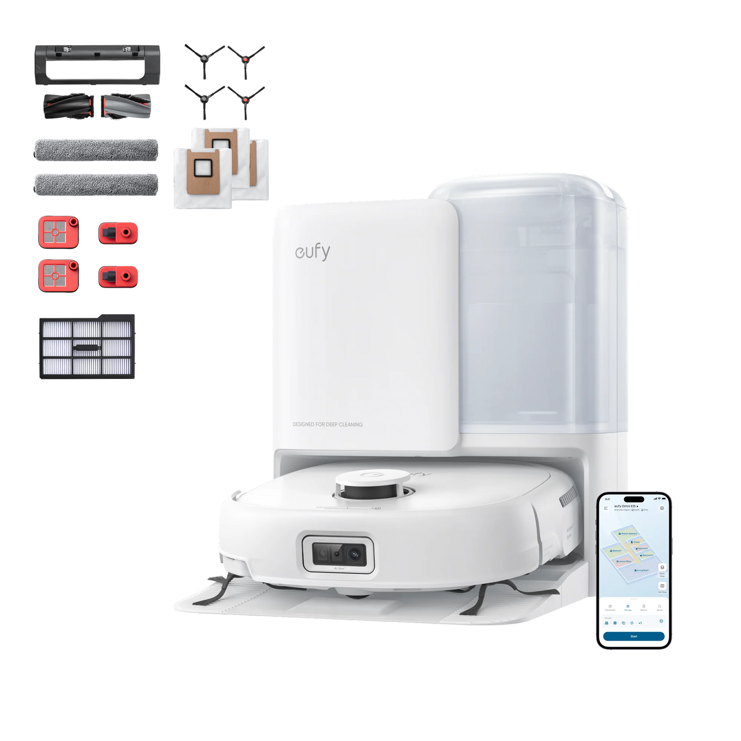 eufy Omni E25 White + Complete Accessory Kit
