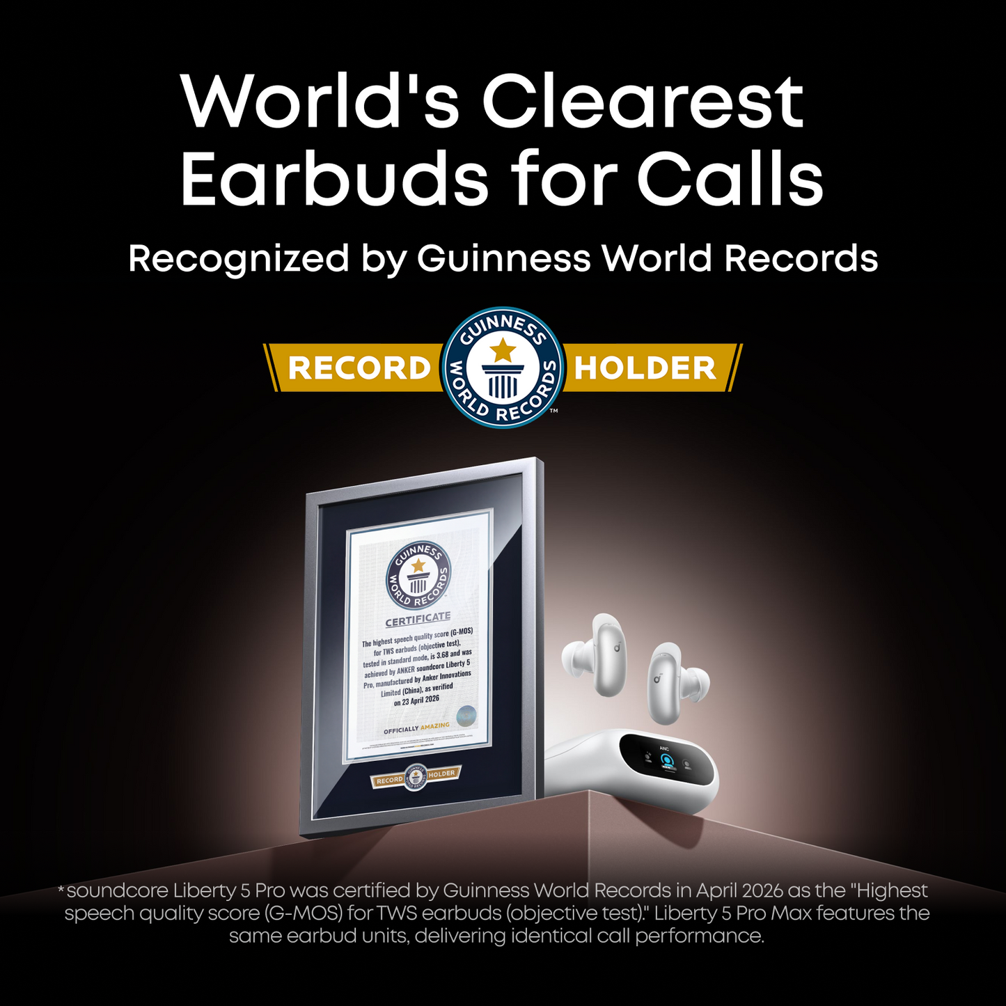 ANKER soundcore Liberty 5 Pro | Noise Cancelling Earbuds for Clear Calls