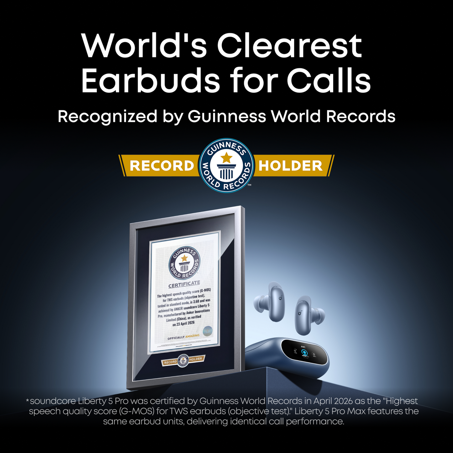 ANKER soundcore Liberty 5 Pro | Noise Cancelling Earbuds for Clear Calls