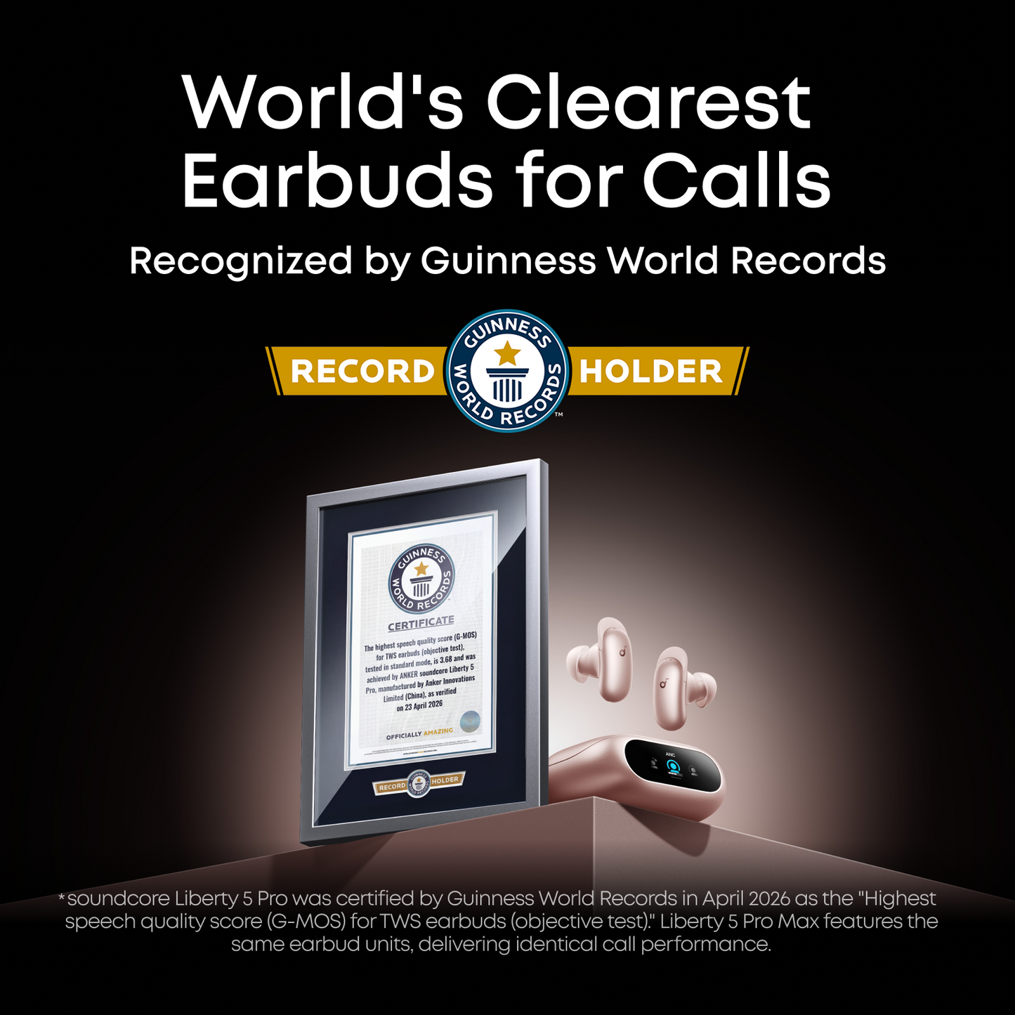 ANKER soundcore Liberty 5 Pro | Noise Cancelling Earbuds for Clear Calls
