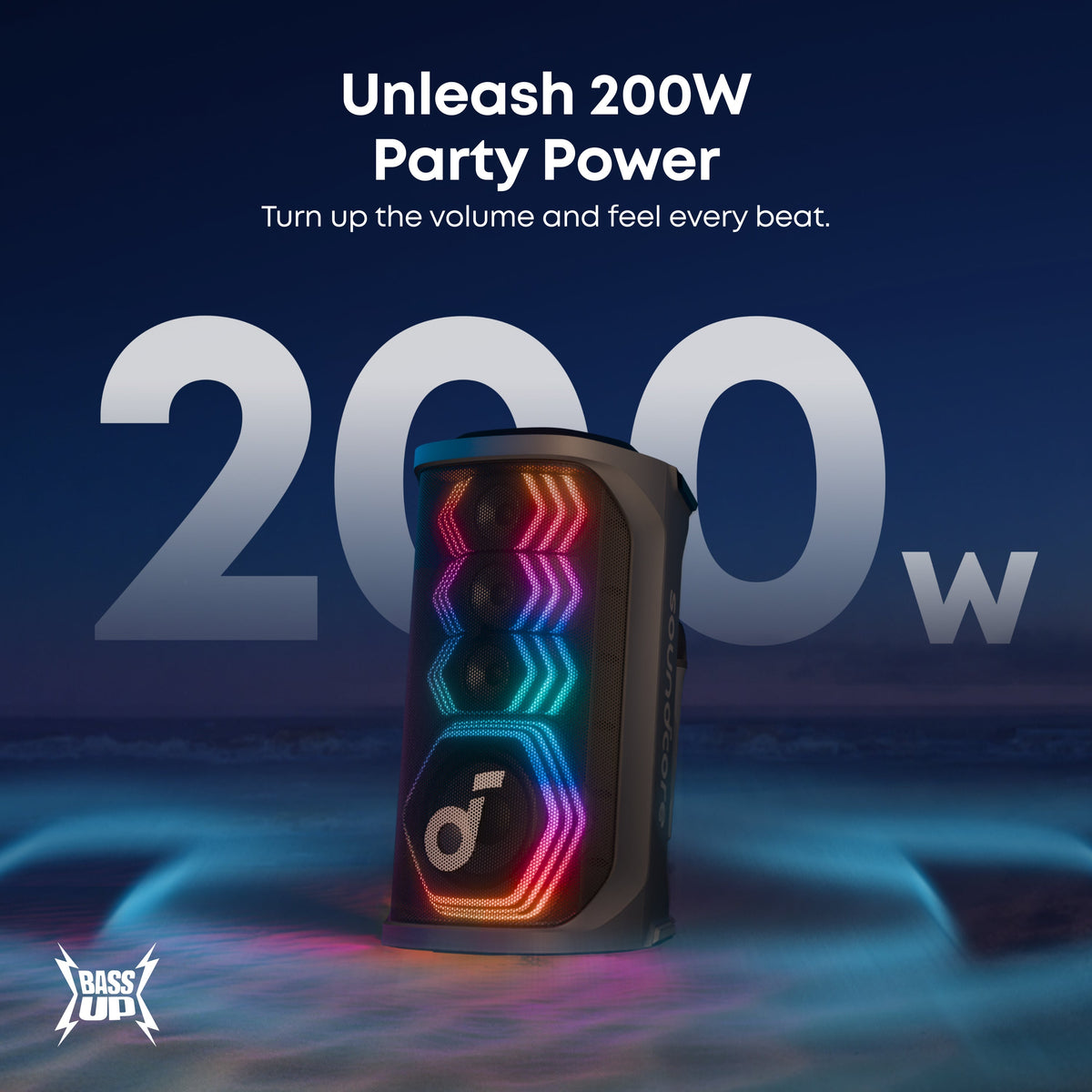 soundcore party speaker with 200W power for loud music