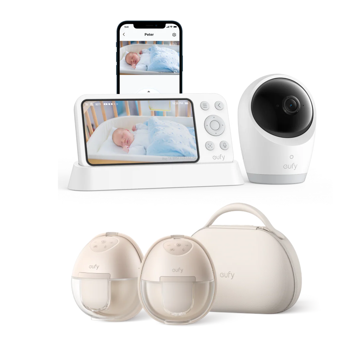 eufy Breast Pump S1 Pro + Baby Monitor E21