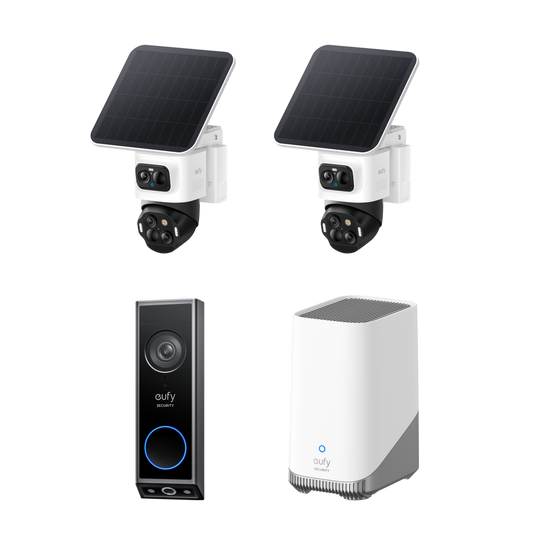 eufyCam S4 (2 pack) + Video Doorbell E340 + Homebase 3