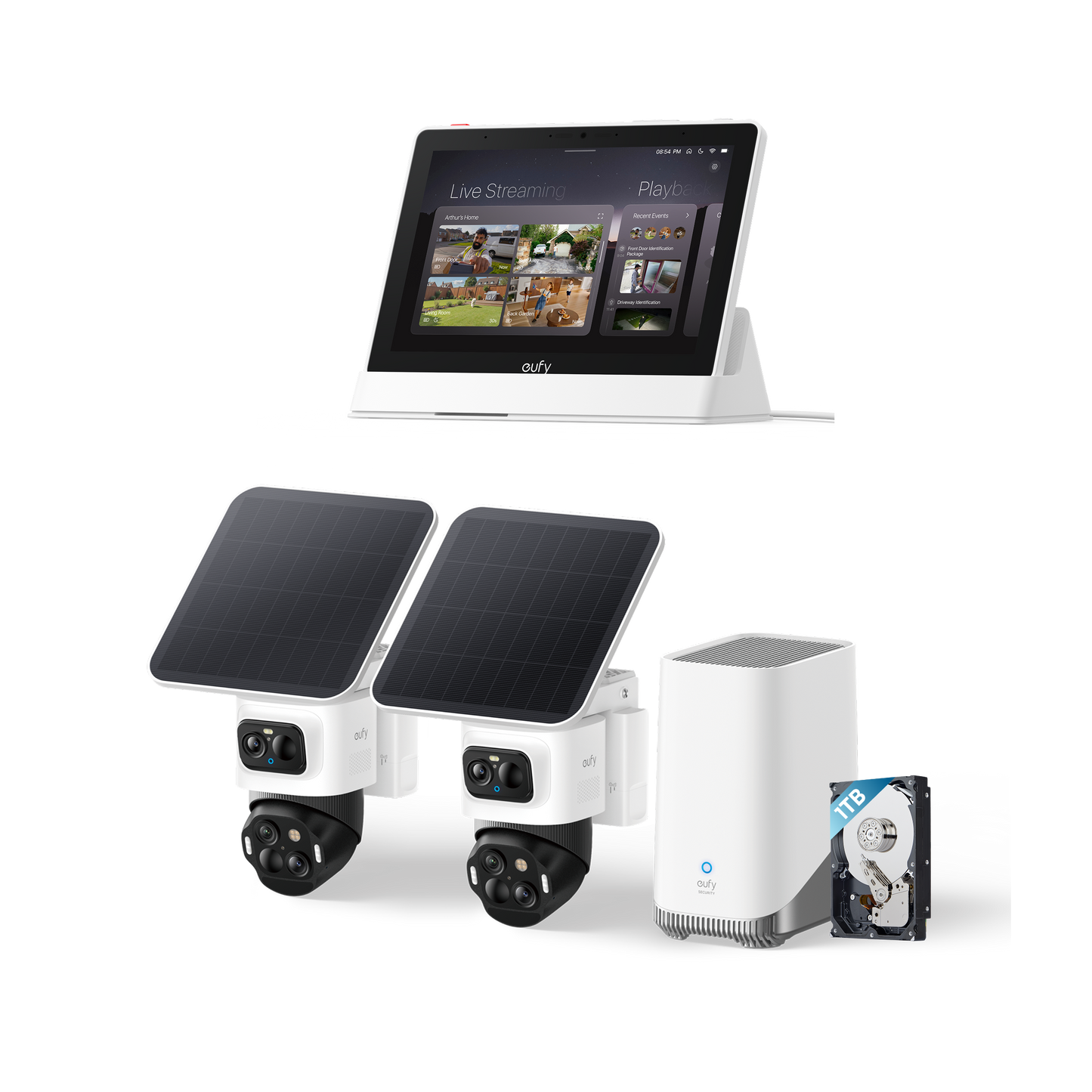 eufyCam S4 (2 pack) + Homebase 3 + Display + 1 TB Hard Drive