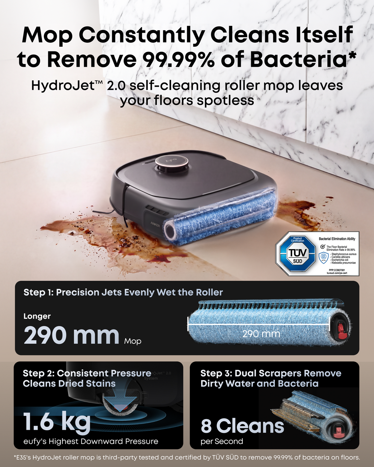 Anker eufy Omni E35 | Robot Vacuum Cleaner with Mop, 35,000 Pa