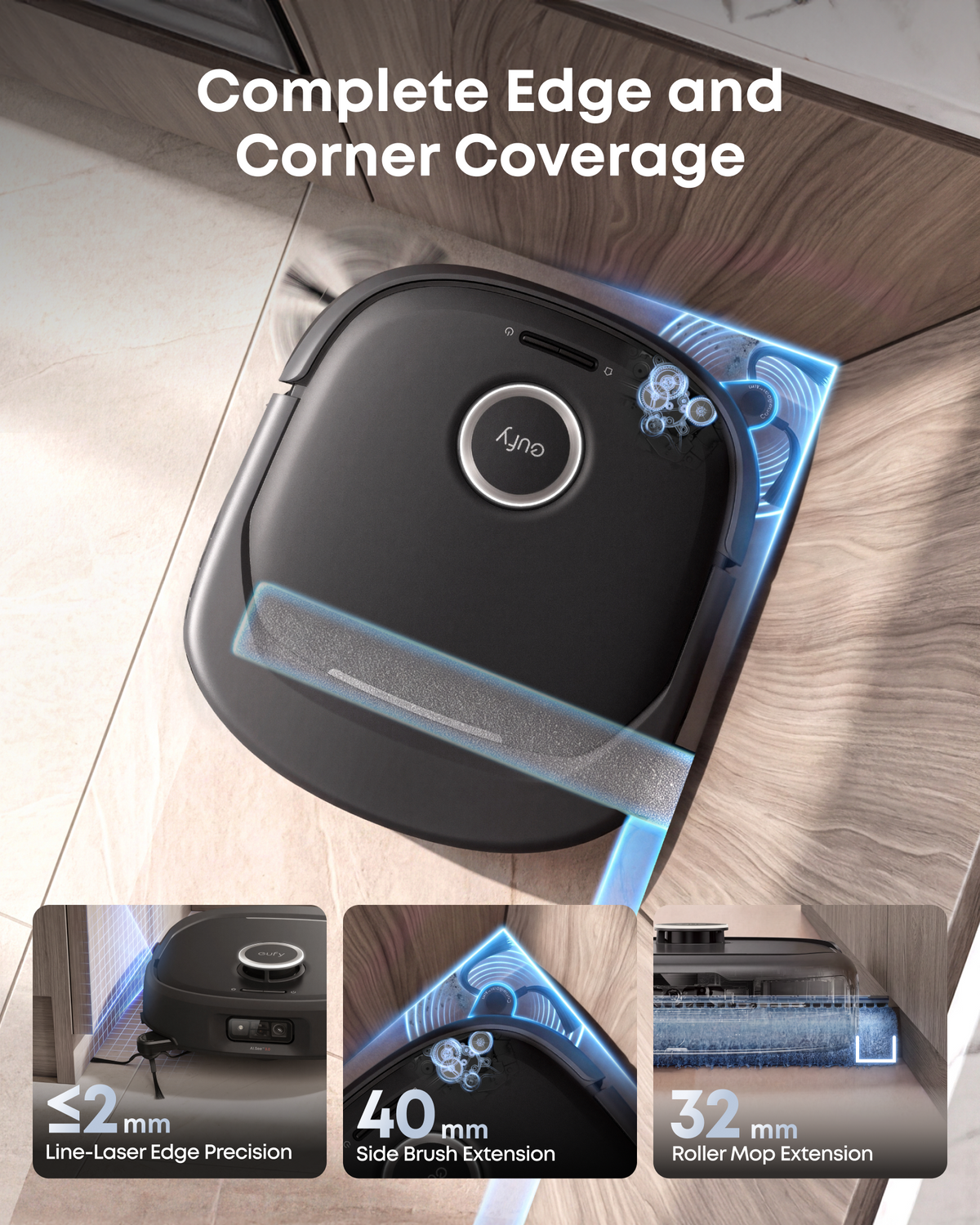 Anker eufy Omni E35 | Robot Vacuum Cleaner with Mop, 35,000 Pa