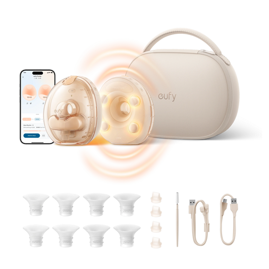 eufy S2 Pro Electric Breast Pump | VibraPump Massage, HeatFlow 2.0, Wireless Charging Case