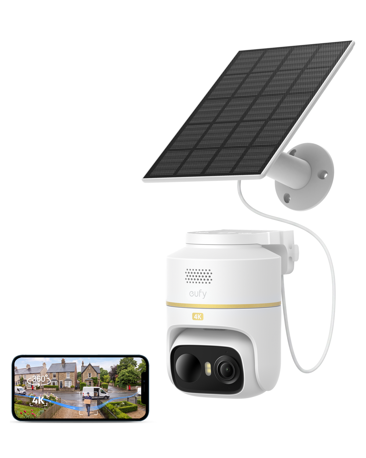 eufyCam C37 4K Smart Security Camera CCTV with Solar Panel