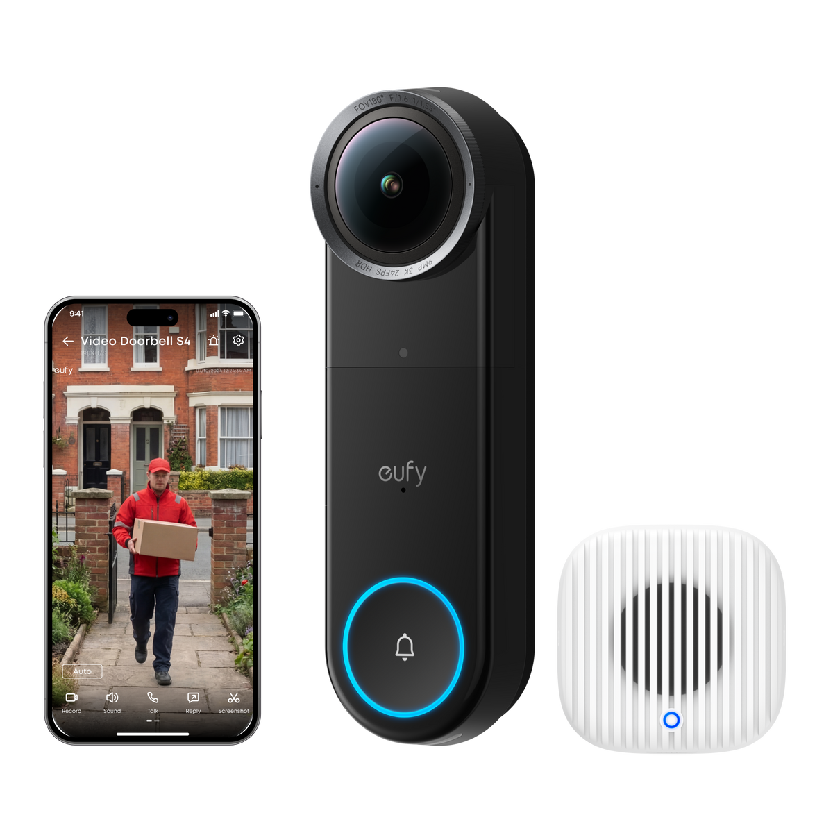 Anker eufy Video Doorbell S4 with Chime 2 (3K, Wired)
