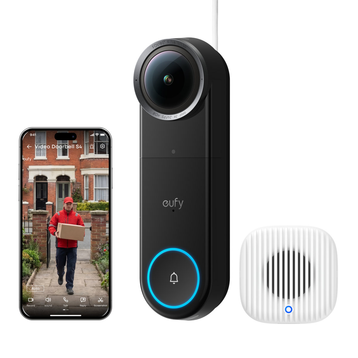 Anker eufy Video Doorbell S4 with Chime 2 (3K, Wired)